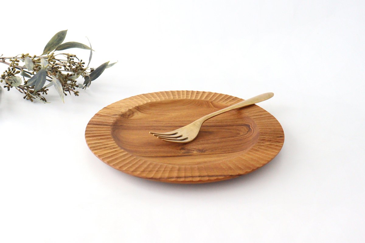 Rim Plate natural wood L