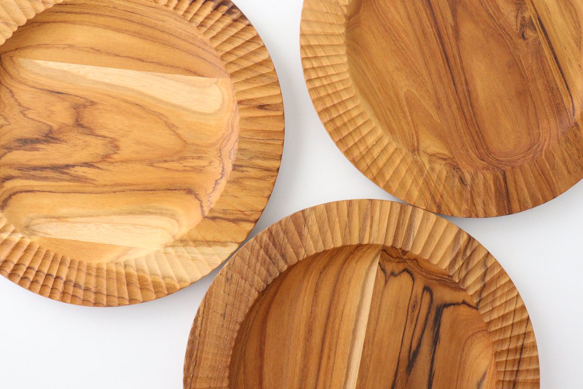 Rim Plate natural wood L