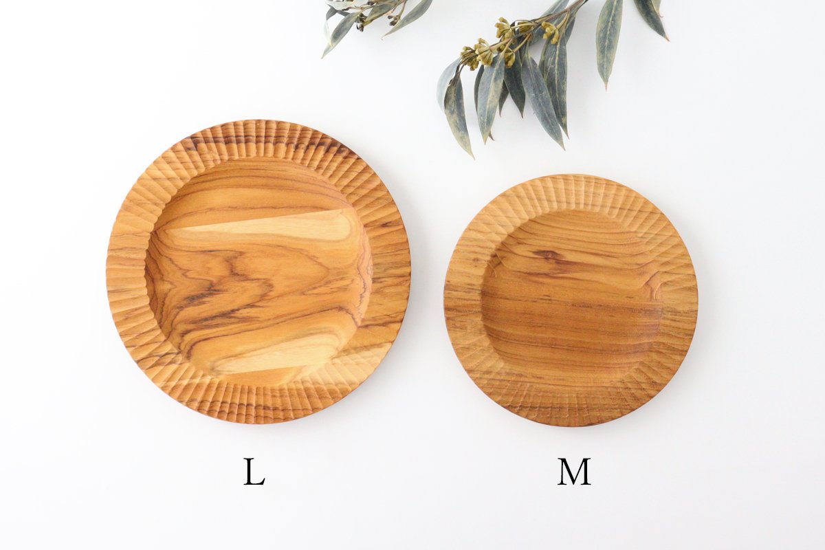 Rim Plate natural wood L