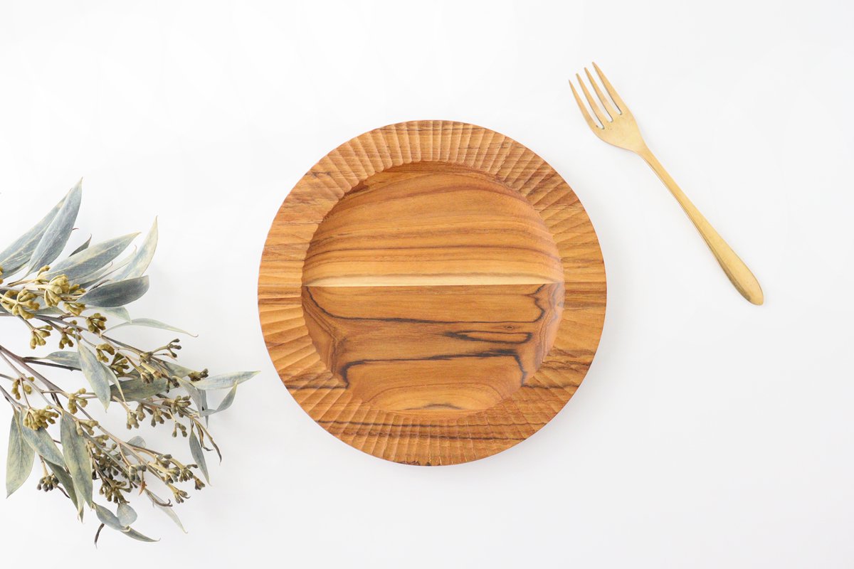 Rim Plate natural wood L