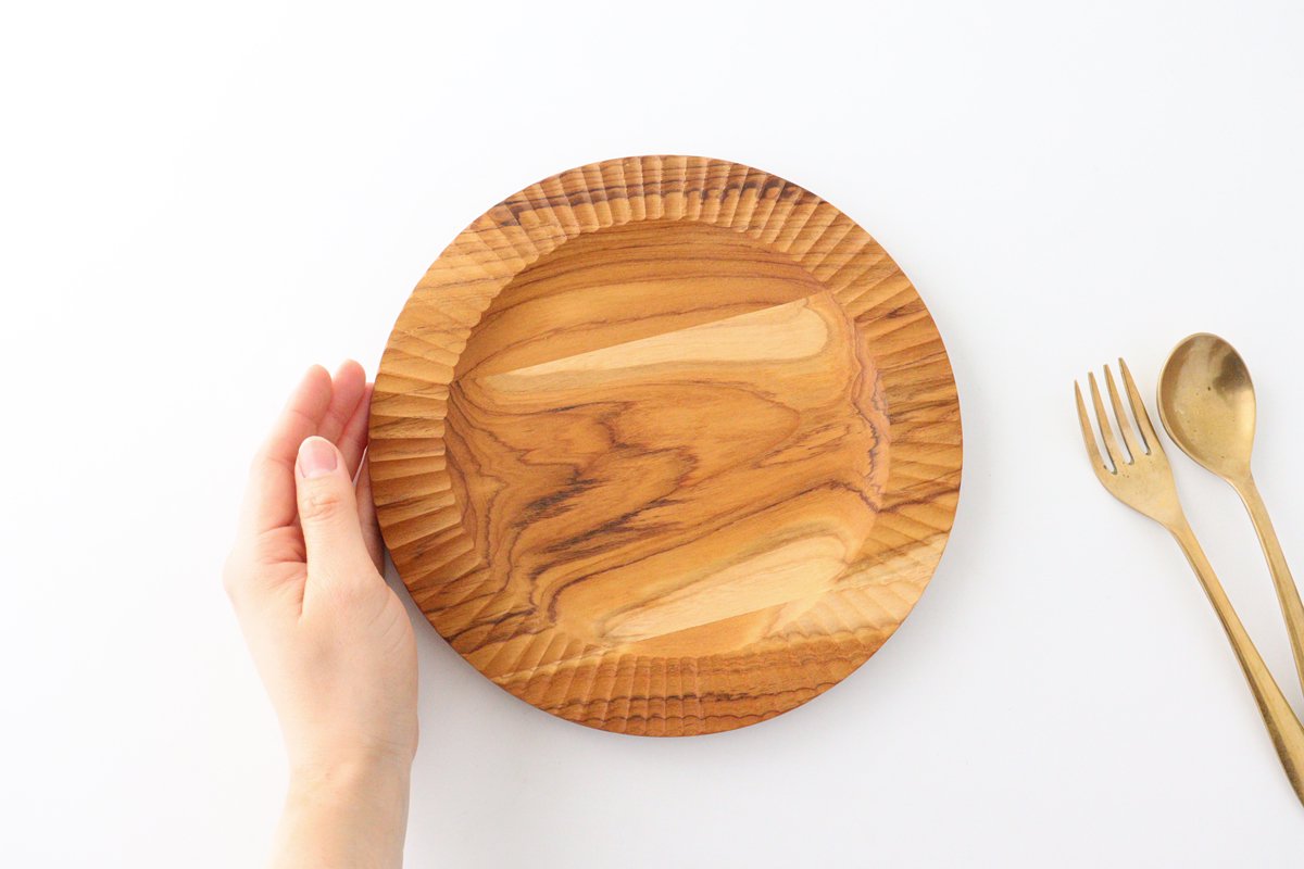 Rim Plate natural wood L