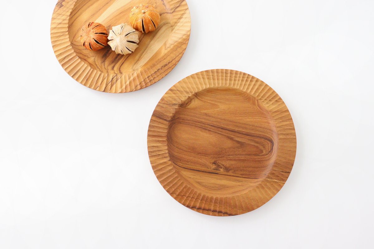 Rim Plate natural wood L