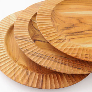 Rim Plate natural wood L