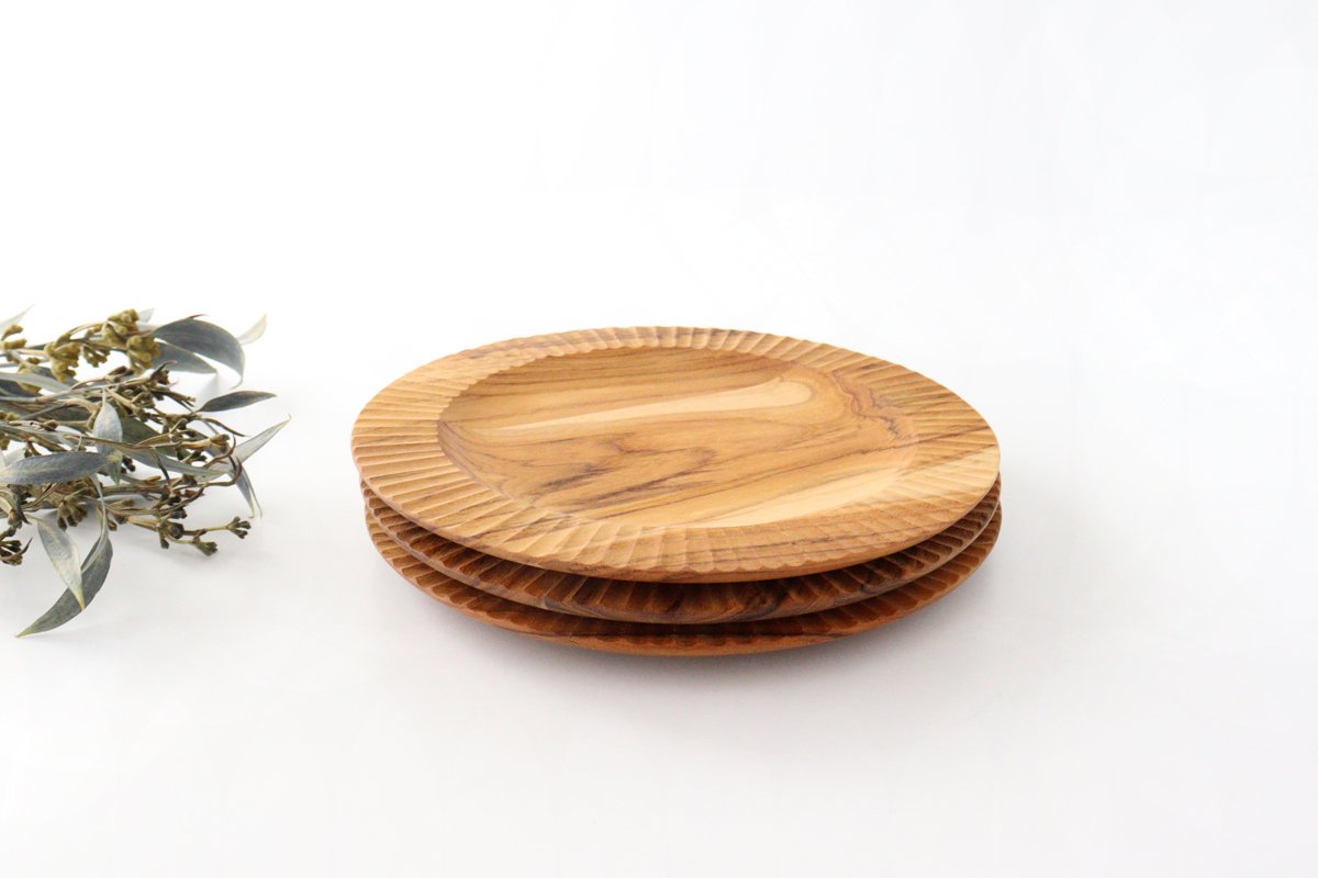 Rim Plate natural wood L