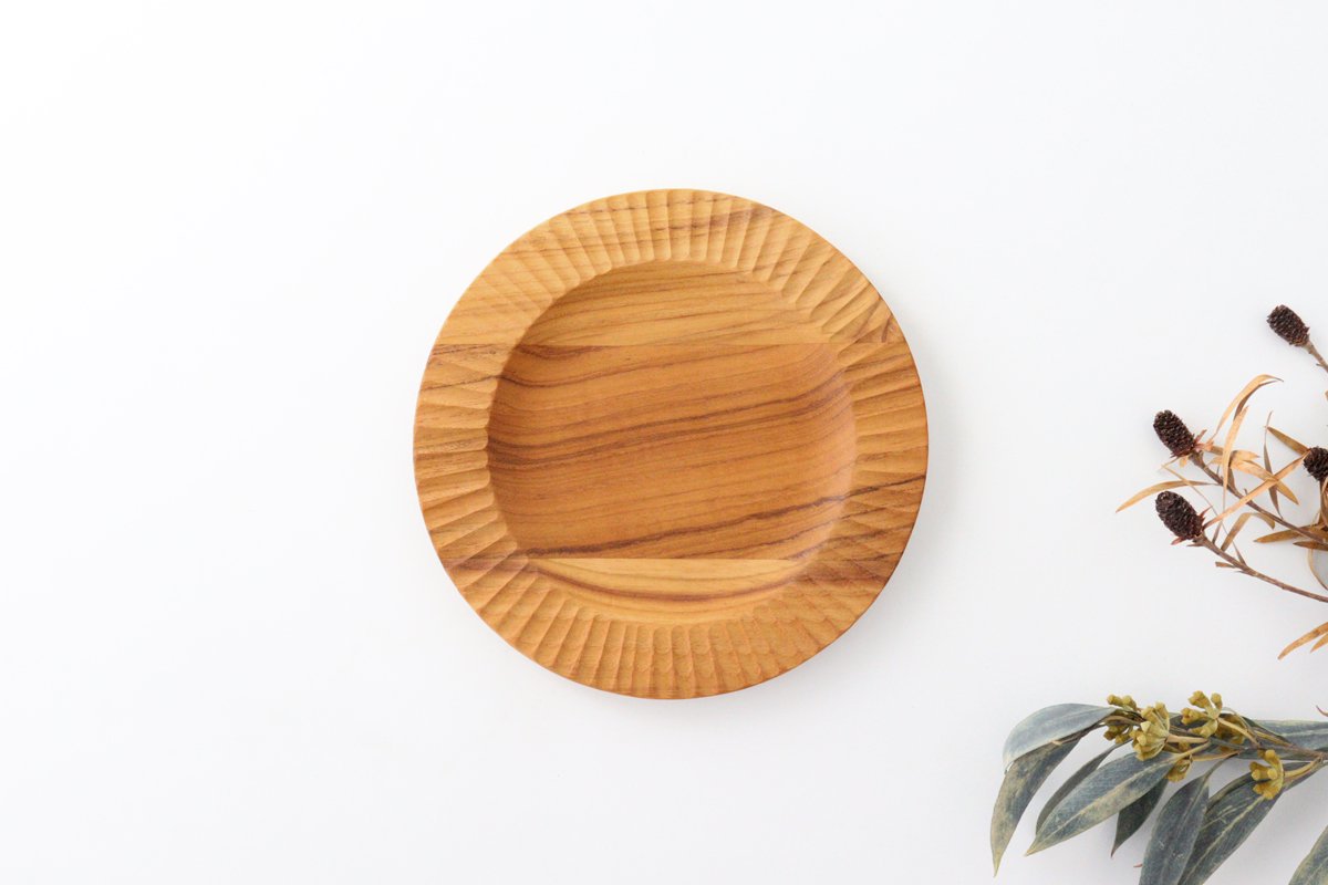 Rim Plate natural wood M