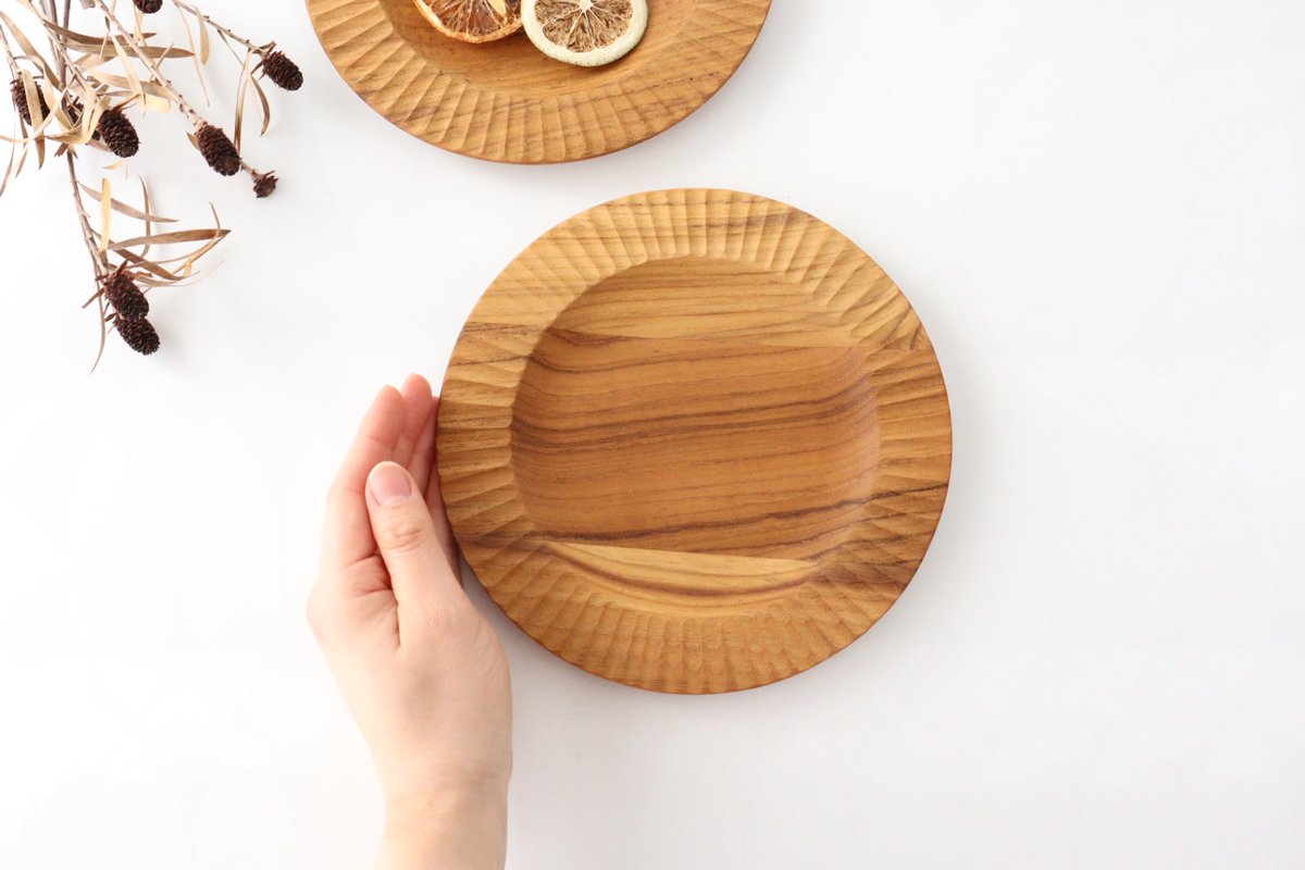 Rim Plate natural wood M