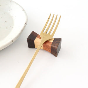 Chopstick Rest 2 Yosegi natural wood | Hashioki