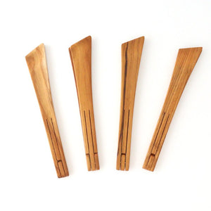 Tongs M natural wood