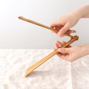 Tongs M natural wood