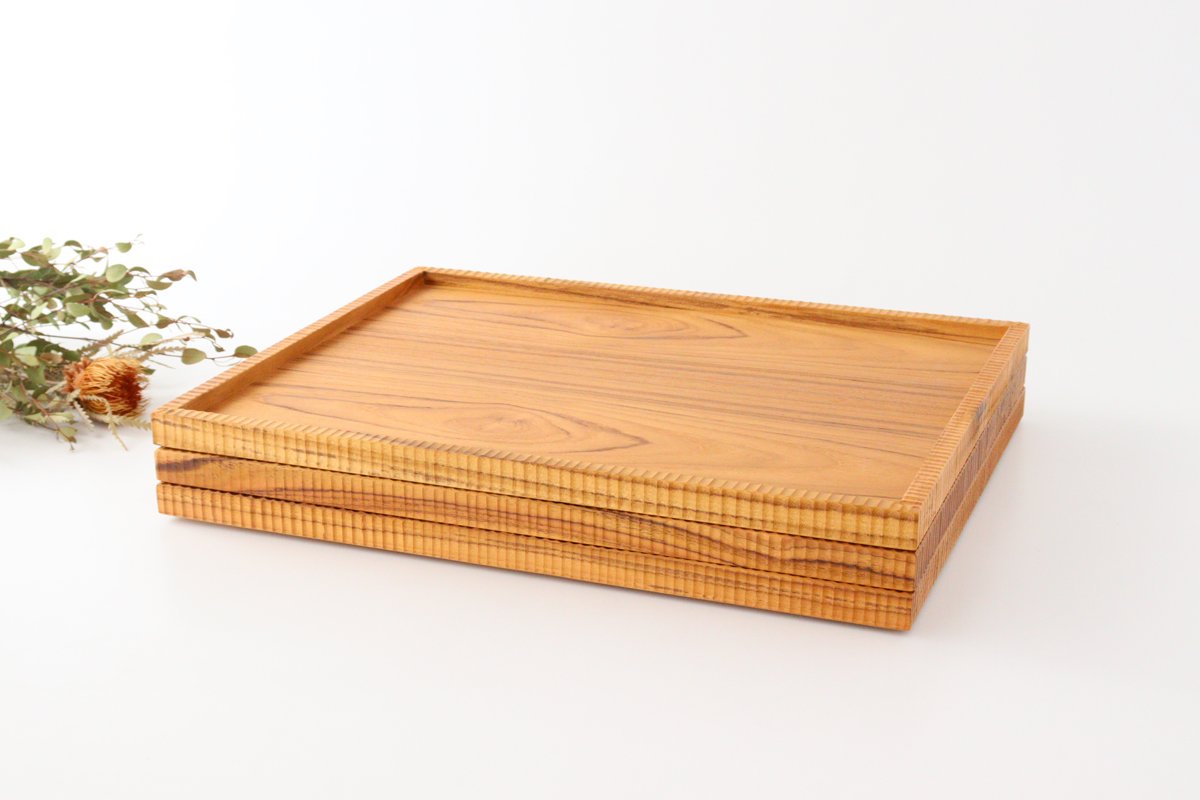 Stack Tray Obon XL natural wood