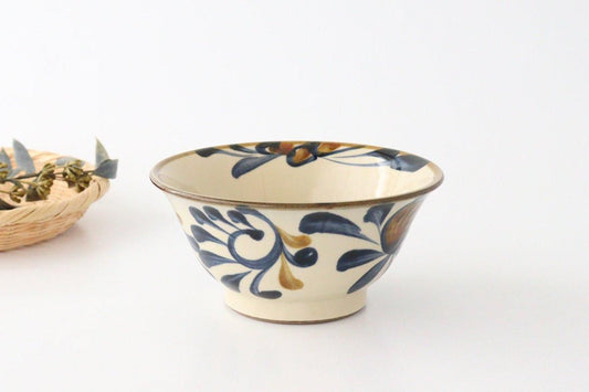 Toshin Kiln Ramen Bowl Blue Arabesque | Tsuboya Ware Yachimun