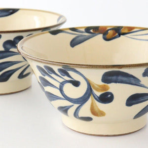 Toshin Kiln Ramen Bowl Blue Arabesque | Tsuboya Ware Yachimun