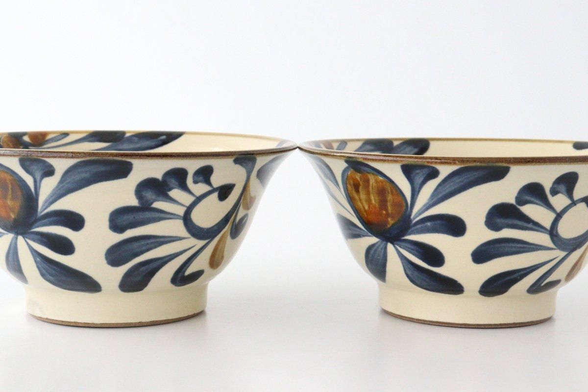 Toshin Kiln Ramen Bowl Blue Arabesque | Tsuboya Ware Yachimun