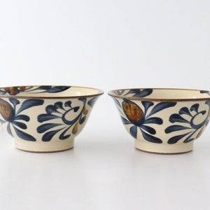 Toshin Kiln Ramen Bowl Blue Arabesque | Tsuboya Ware Yachimun