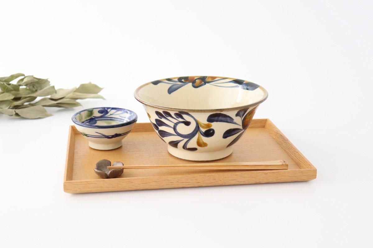 Toshin Kiln Ramen Bowl Blue Arabesque | Tsuboya Ware Yachimun