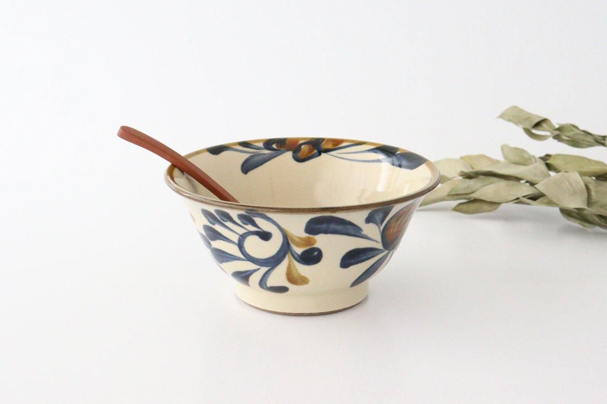 Toshin Kiln Ramen Bowl Blue Arabesque | Tsuboya Ware Yachimun