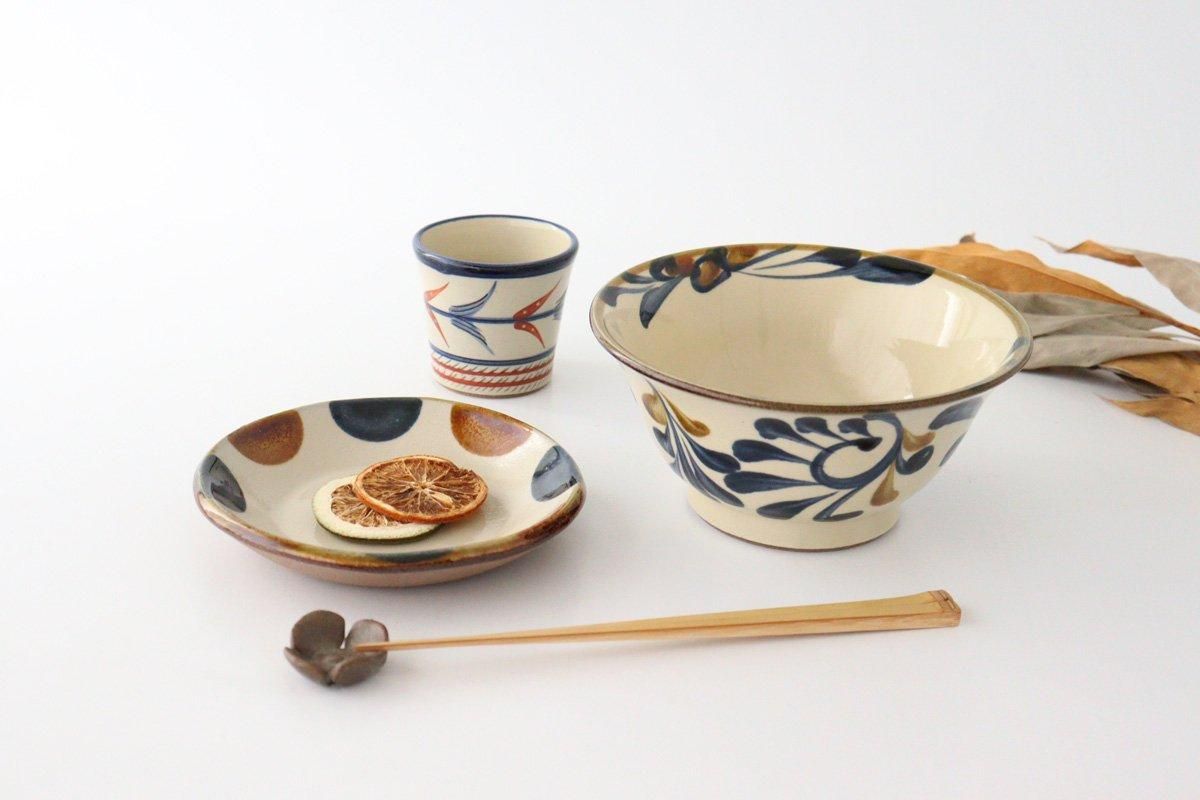 Toshin Kiln Ramen Bowl Blue Arabesque | Tsuboya Ware Yachimun