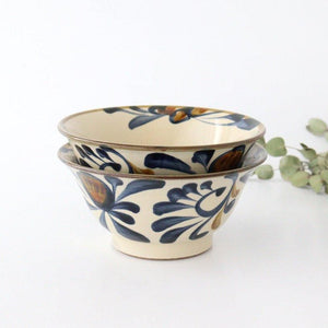 Toshin Kiln Ramen Bowl Blue Arabesque | Tsuboya Ware Yachimun
