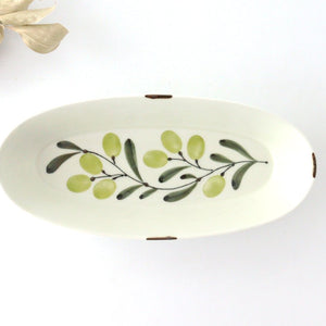 Oval Plate Olive Green | Hasami Ware