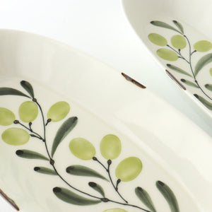 Oval Plate Olive Green | Hasami Ware