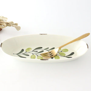 Oval Plate Olive Green | Hasami Ware