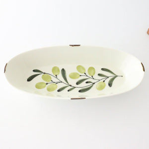 Oval Plate Olive Green | Hasami Ware