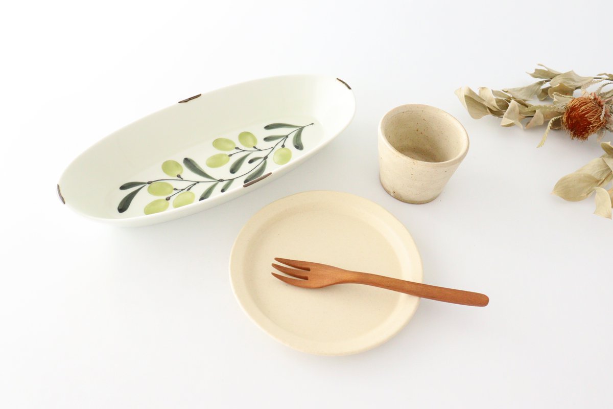 Oval Plate Olive Green | Hasami Ware