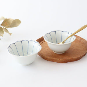 Flower-shaped Small Bowl Blue Chrysanthemum | Hasami Ware