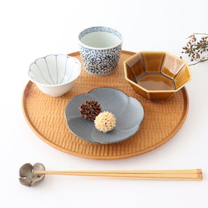 Flower-shaped Small Bowl Blue Chrysanthemum | Hasami Ware