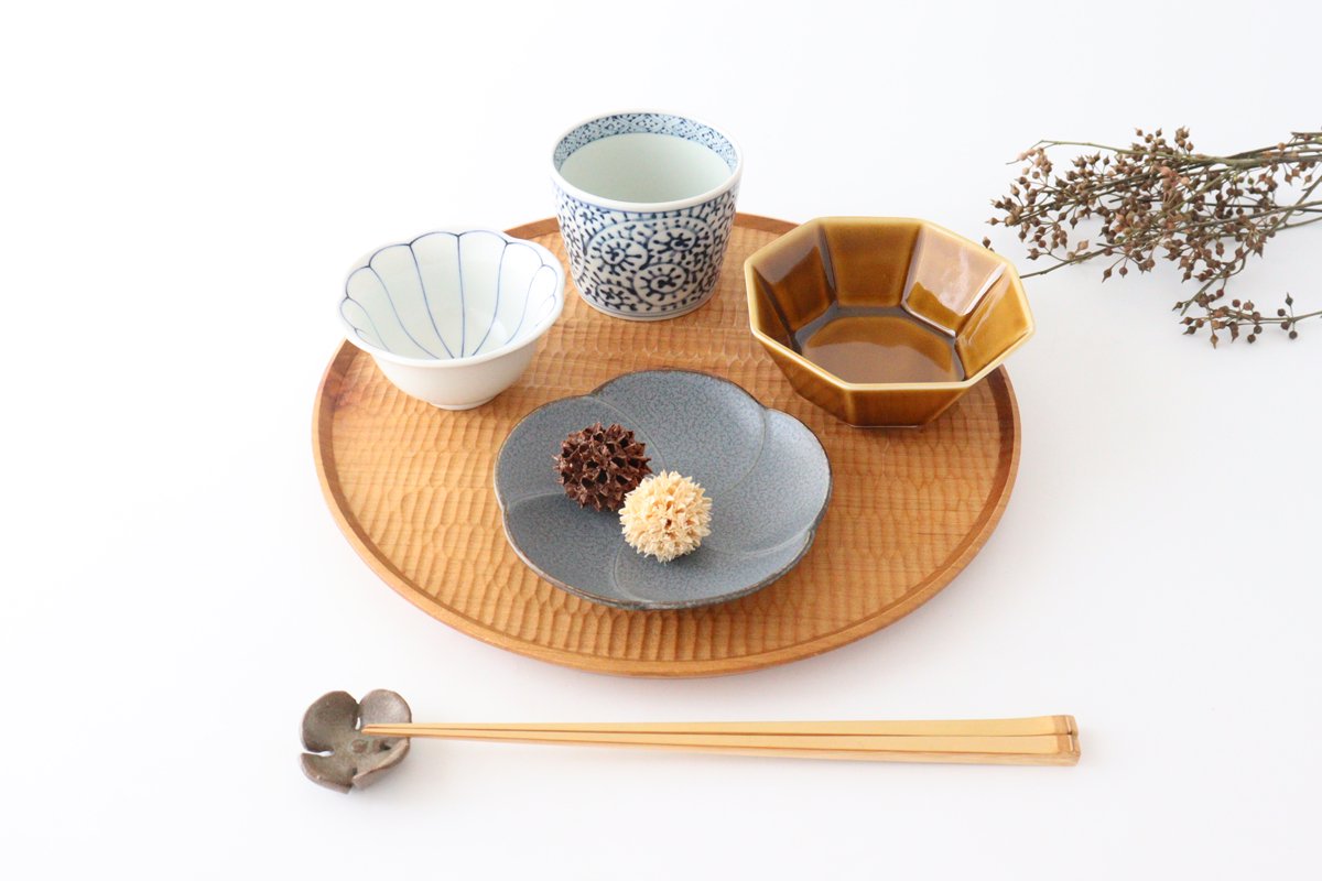 Flower-shaped Small Bowl Blue Chrysanthemum | Hasami Ware