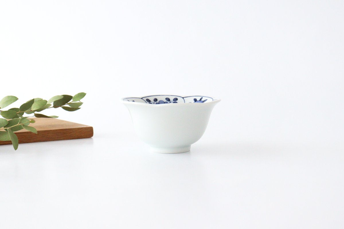 Flower-shaped Small Bowl Blue Flower | Kobachi Hasami Ware