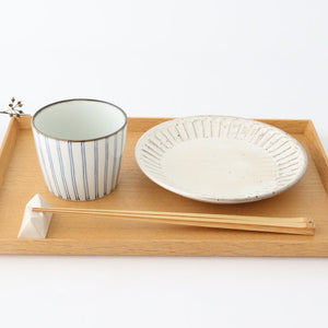 Soba Choko Tokusa Blue Stripes | Free Cup Hasami Ware