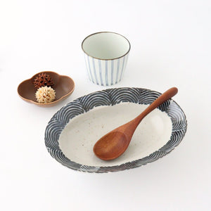 Soba Choko Tokusa Blue Stripes | Free Cup Hasami Ware