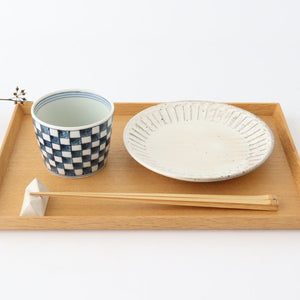 Soba Choko Checkered Pattern  | Free Cup Hasami Ware