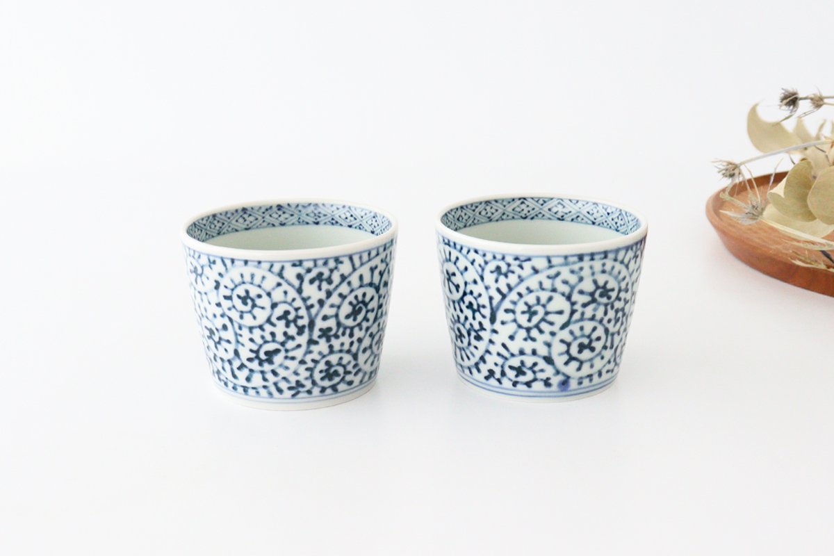 Soba Choko Octopus Arabesque Pattern  | Free Cup Hasami Ware