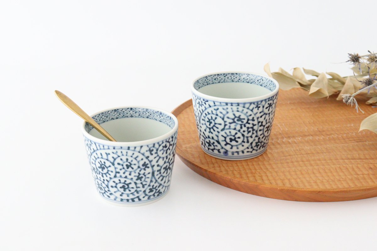 Soba Choko Octopus Arabesque Pattern  | Free Cup Hasami Ware