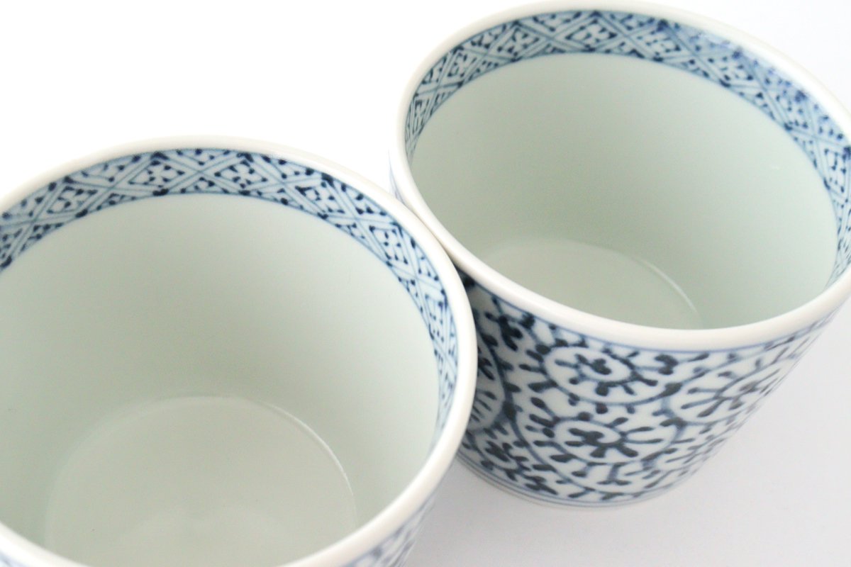 Soba Choko Octopus Arabesque Pattern  | Free Cup Hasami Ware