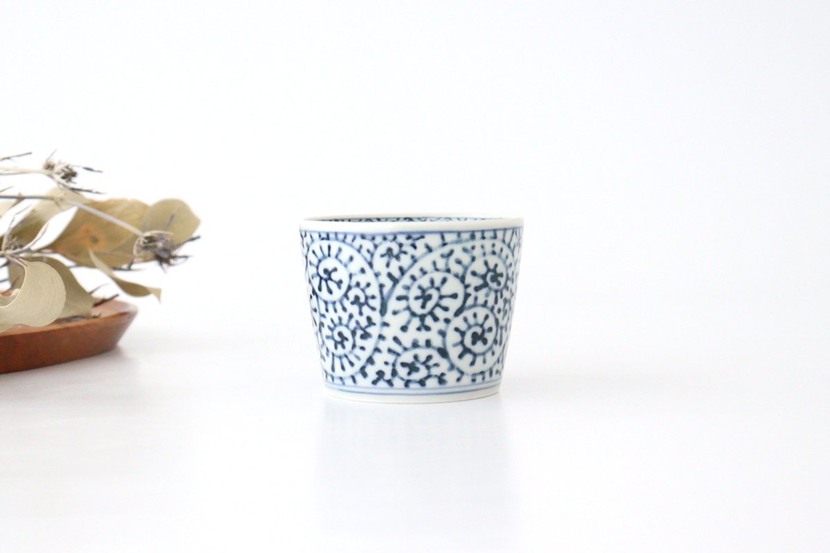 Soba Choko Octopus Arabesque Pattern  | Free Cup Hasami Ware