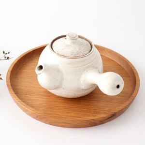 Japanese Teapot Kohiki White | Kyusu Mino Ware