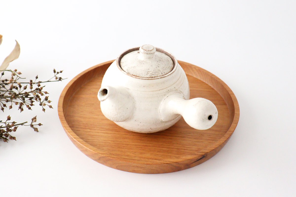 Japanese Teapot Kohiki White | Kyusu Mino Ware