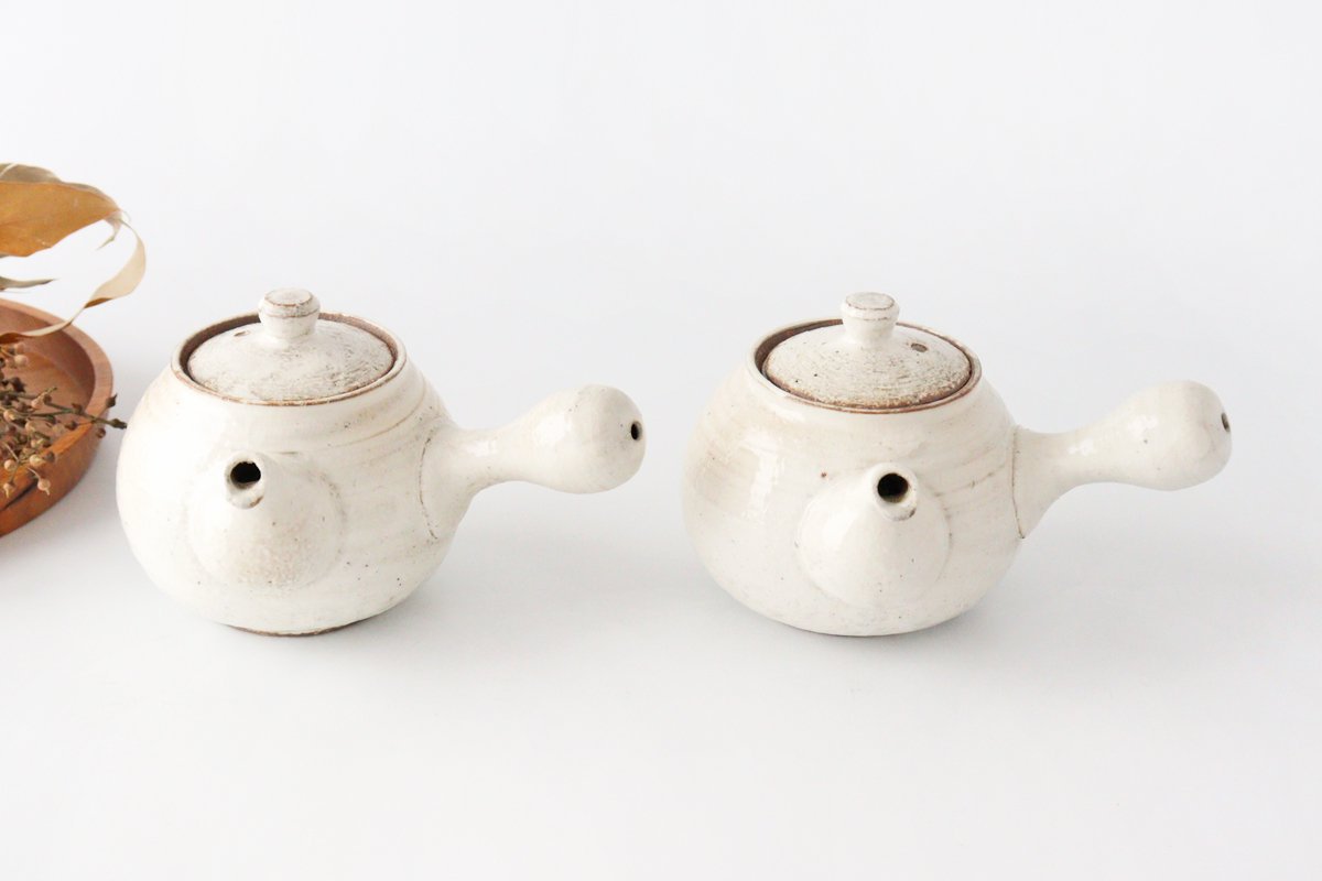 Japanese Teapot Kohiki White | Kyusu Mino Ware