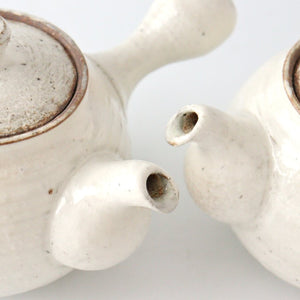 Japanese Teapot Kohiki White | Kyusu Mino Ware