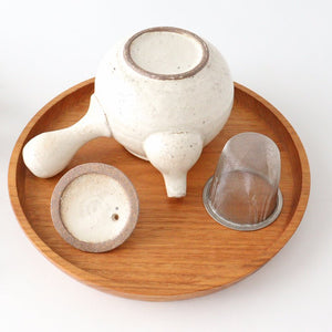 Japanese Teapot Kohiki White | Kyusu Mino Ware