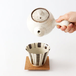 Japanese Teapot Kohiki White | Kyusu Mino Ware