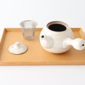 Japanese Teapot Kohiki White | Kyusu Mino Ware