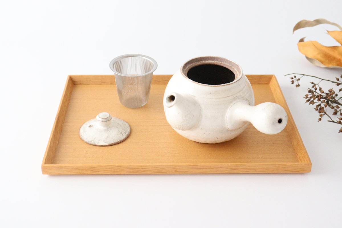 Japanese Teapot Kohiki White | Kyusu Mino Ware