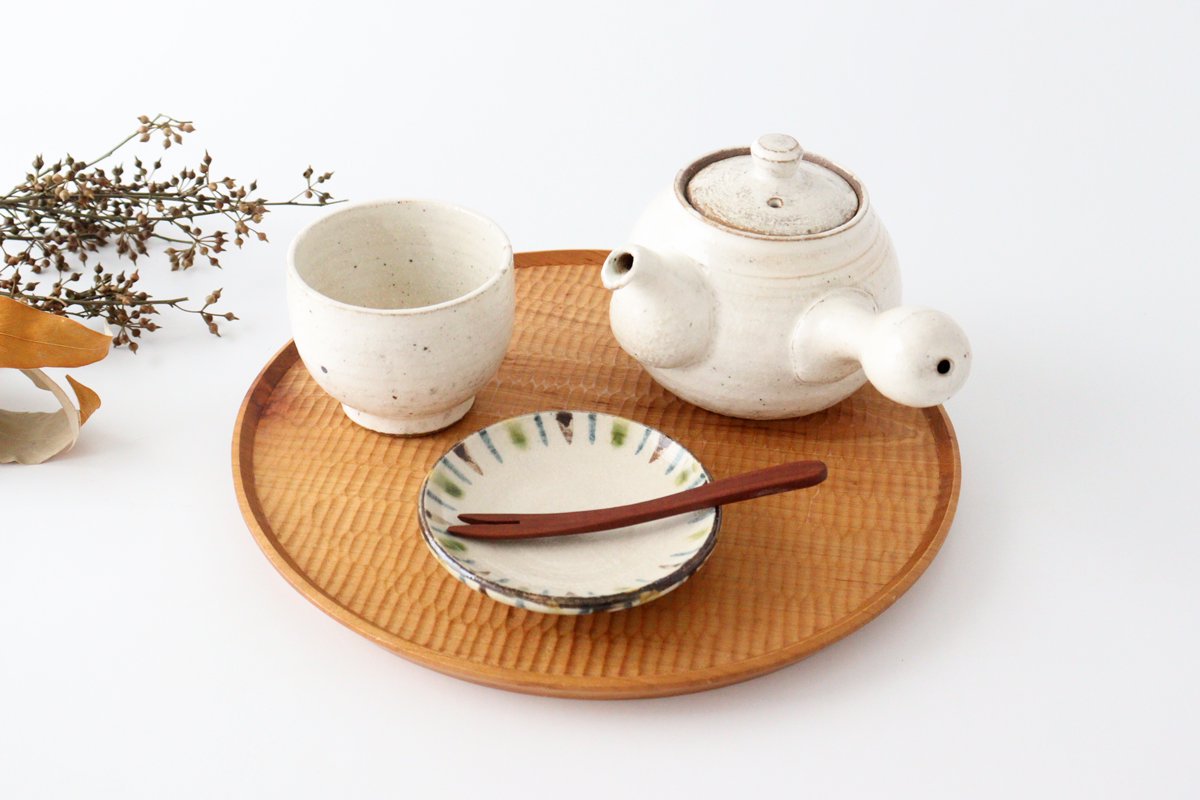 Japanese Teapot Kohiki White | Kyusu Mino Ware