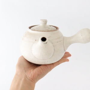 Japanese Teapot Kohiki White | Kyusu Mino Ware