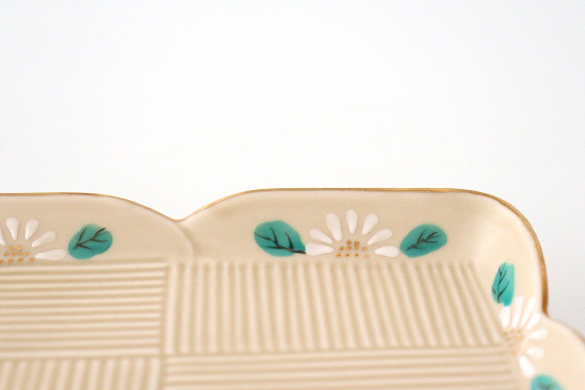 Long Square Plate Chrysanthemum | Sushi Plate Arita ware