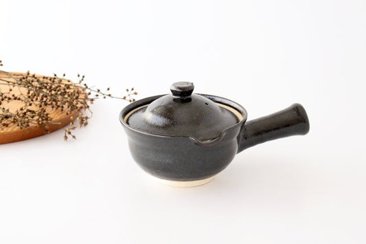 Japanese Teapot Squeezed-type Black | Kyusu Iga Ware